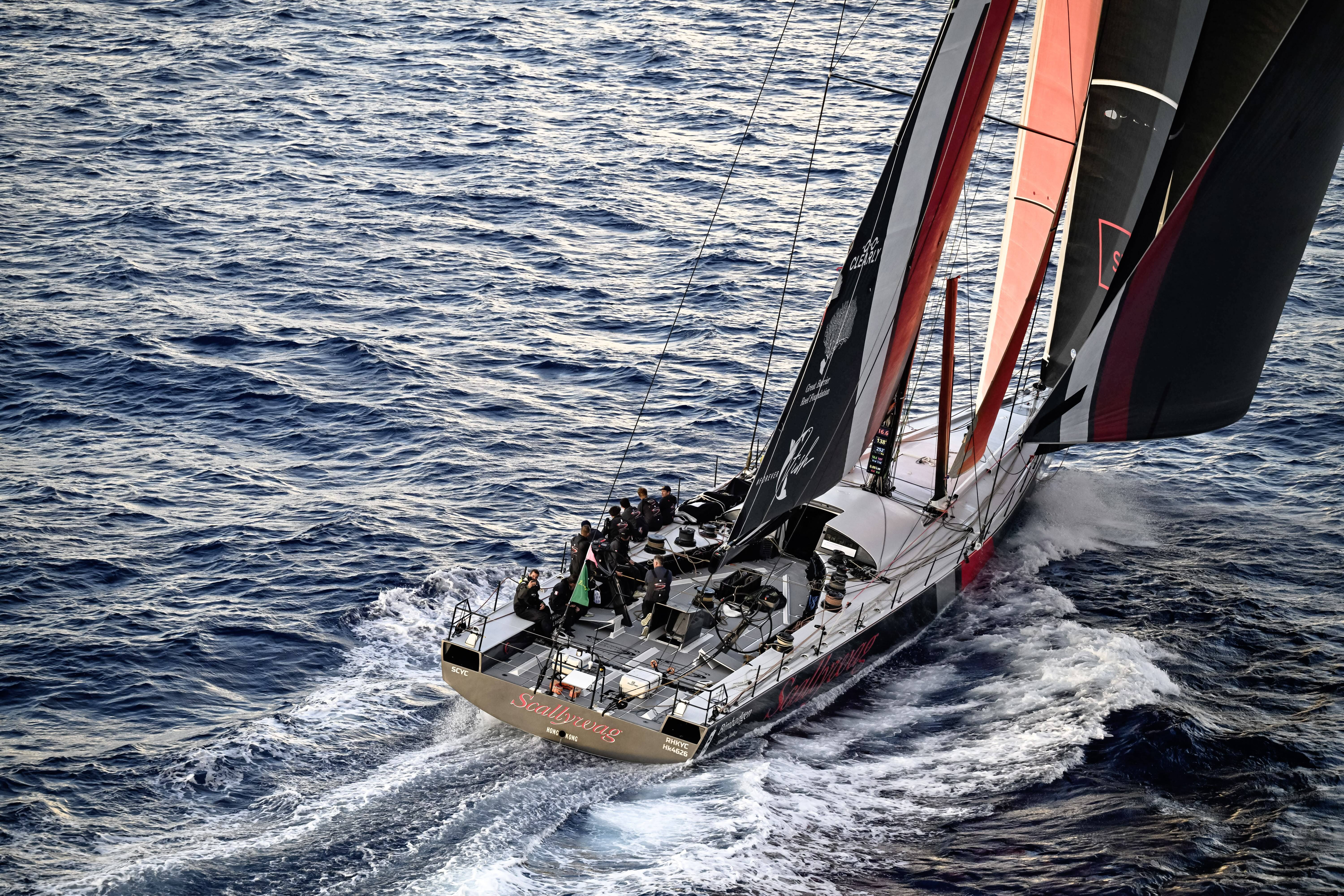 Scallywag 100  takes Rolex Middle Sea Race Monohull Line Honours