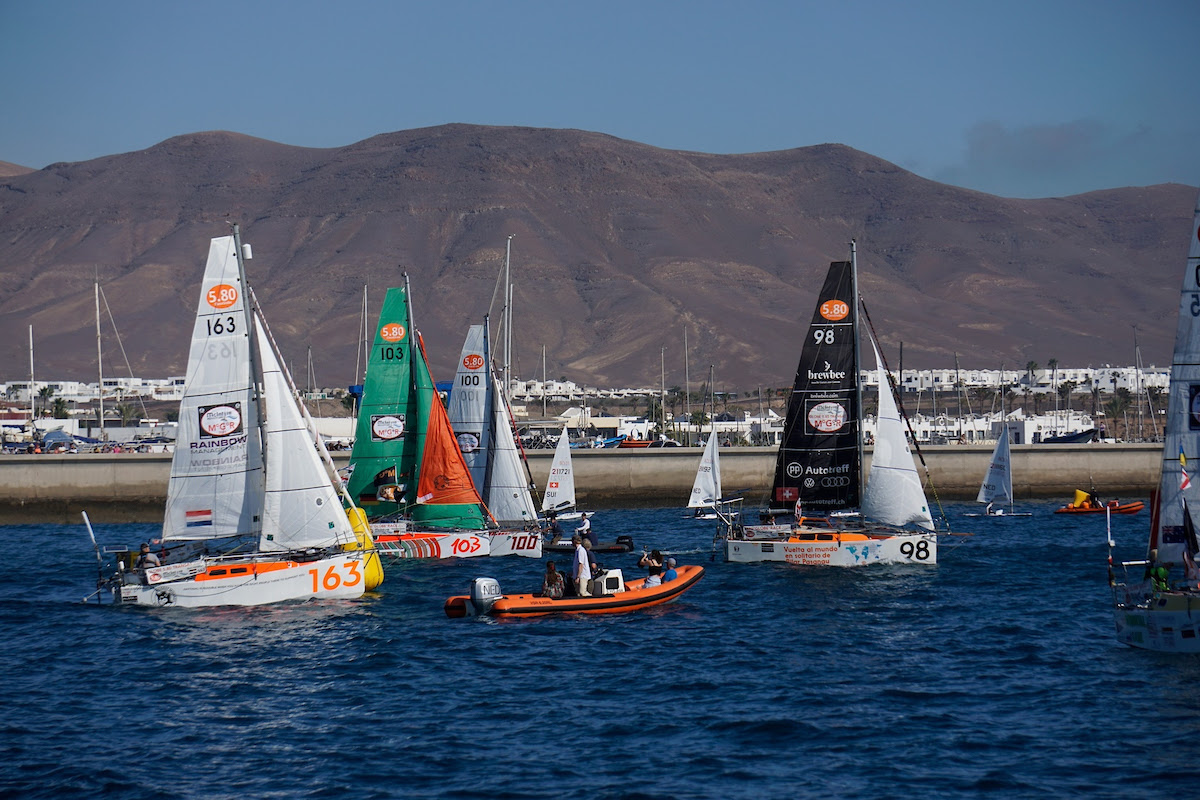 Third McIntyre Globe 580 Transat underway and then the MGR