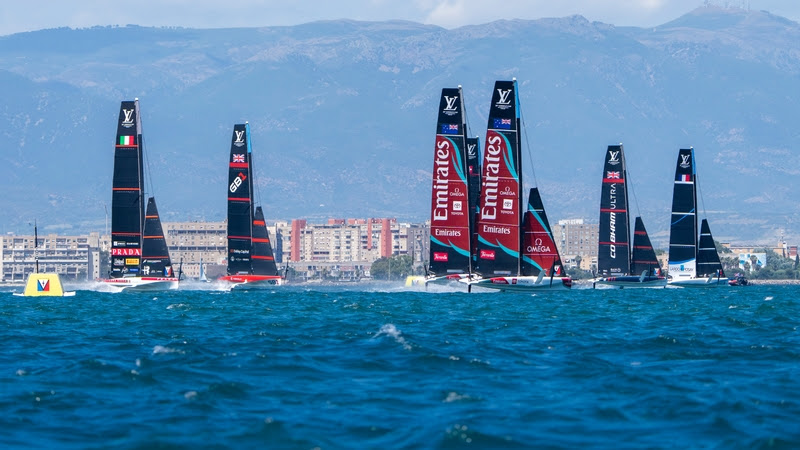 America's Cup Preliminary Regatta Sardinia underway in Cagliari