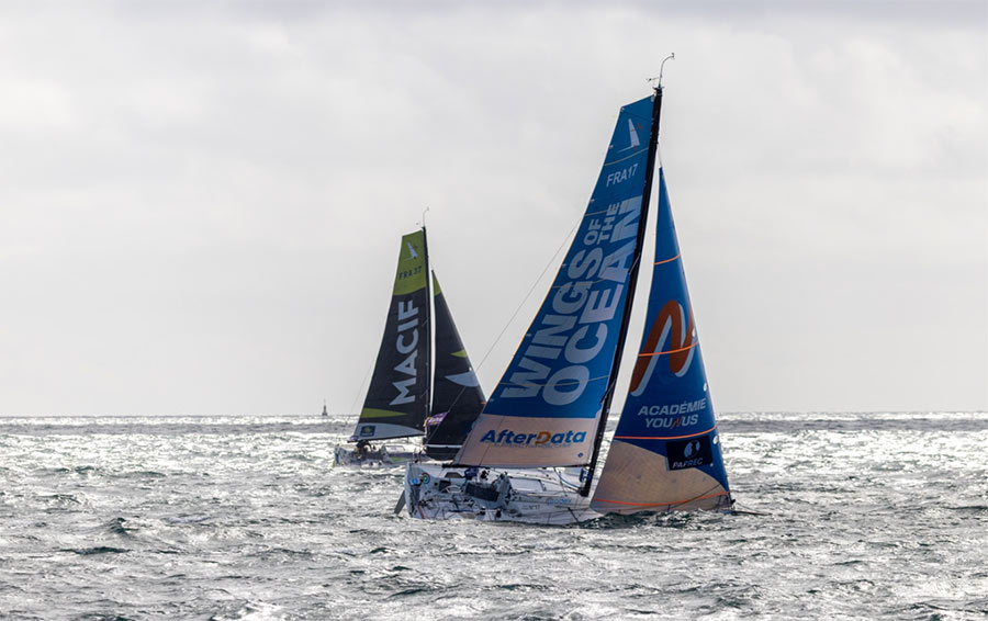 A night of dramatic events on the Solitaire du Figaro Paprec