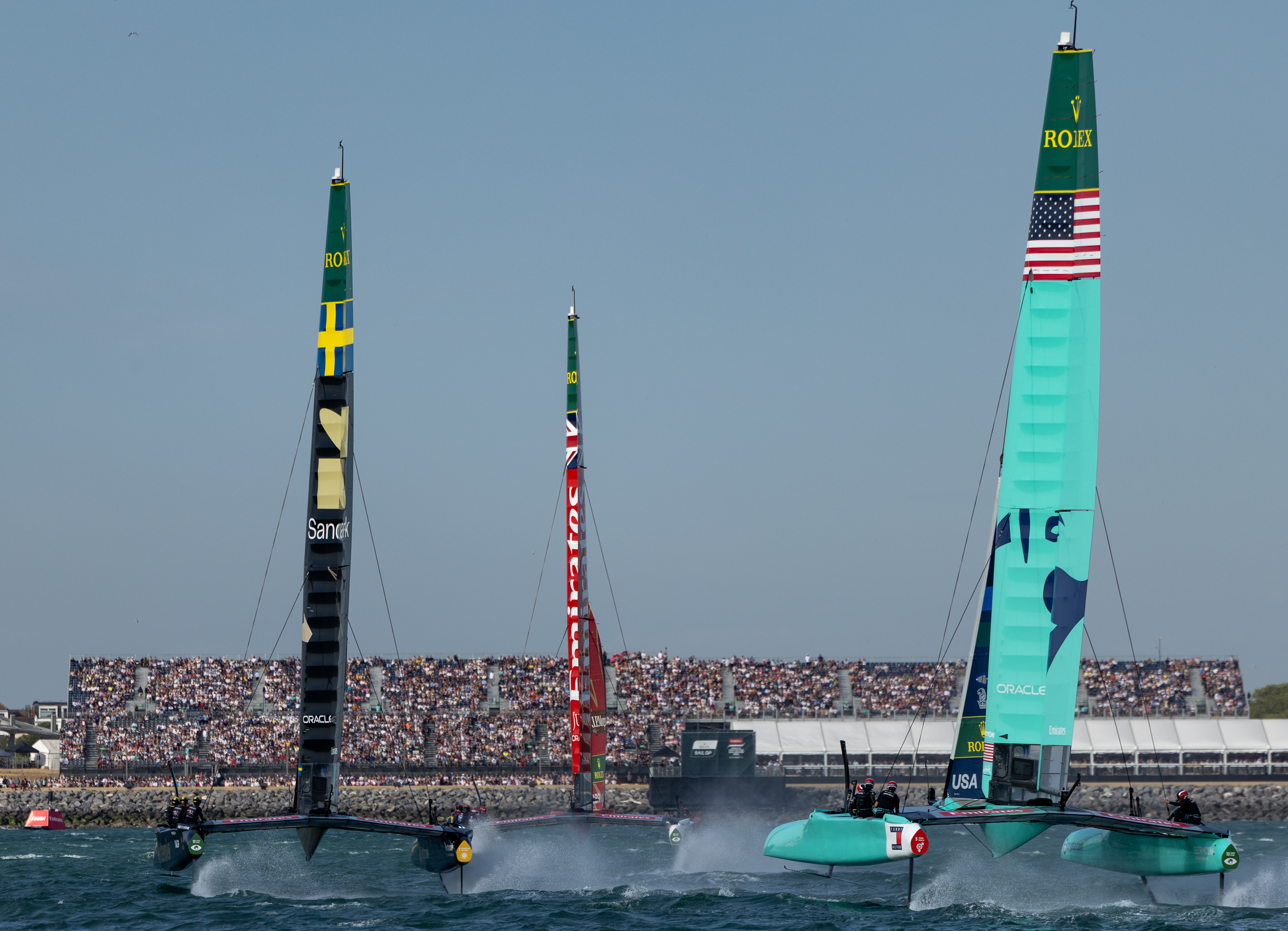Black Foils and Artemis Set the Pace on SailGP Portsmouth Opening Day