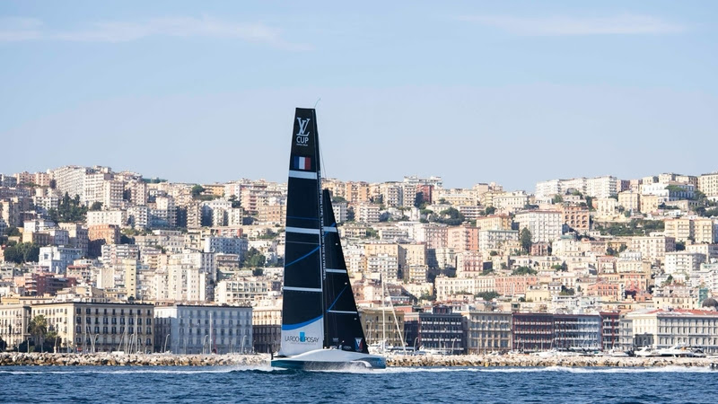 La-Roche-Posay First To Launch AC 75 America's Cup  Challenger In Naples