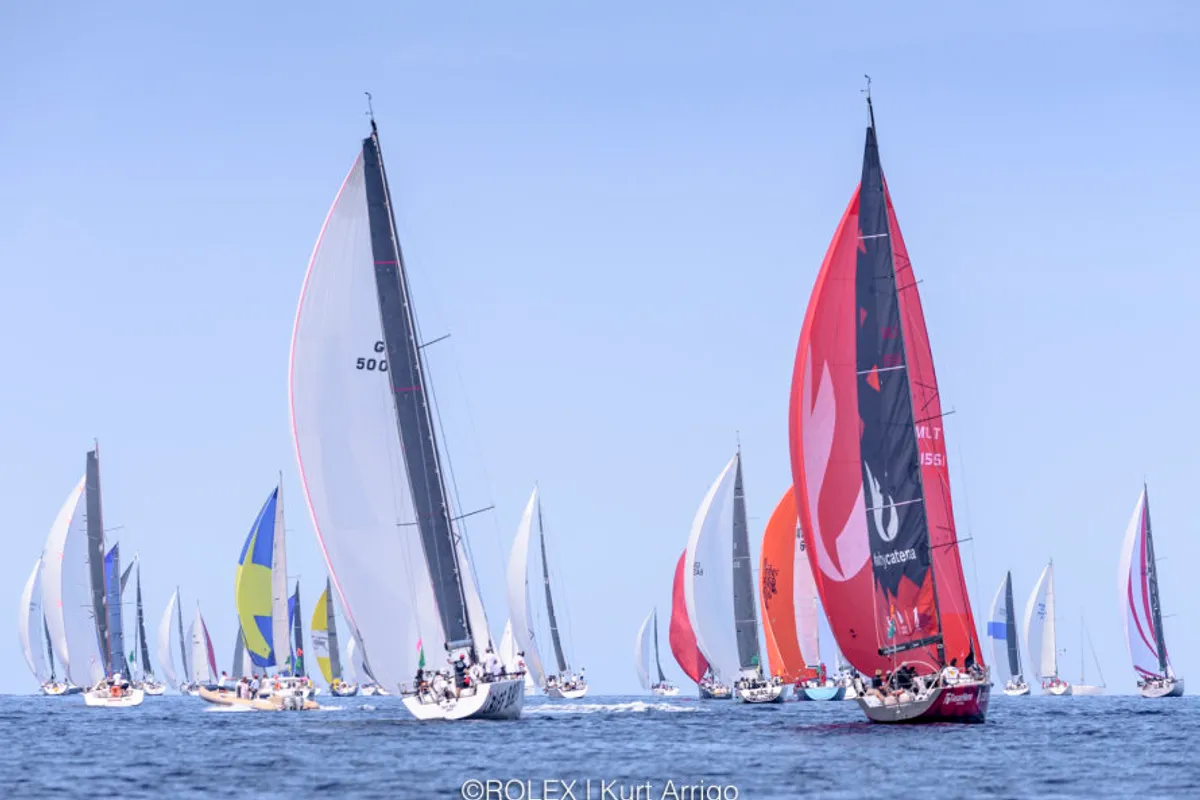 Remainder of the Rolex Middle Sea  fleet pushing hard for finish in Malta