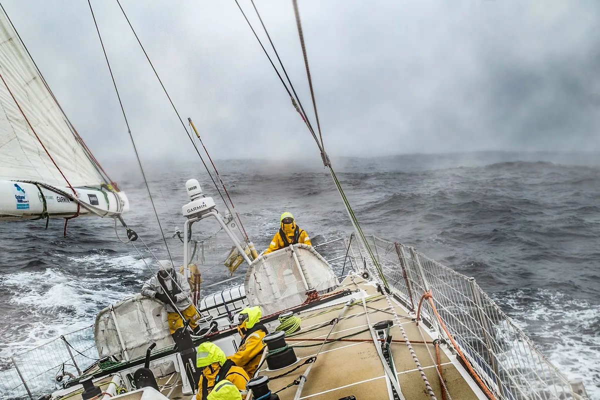 Clipper Race: The sky is grey, the sea is grey, the squalls are grey