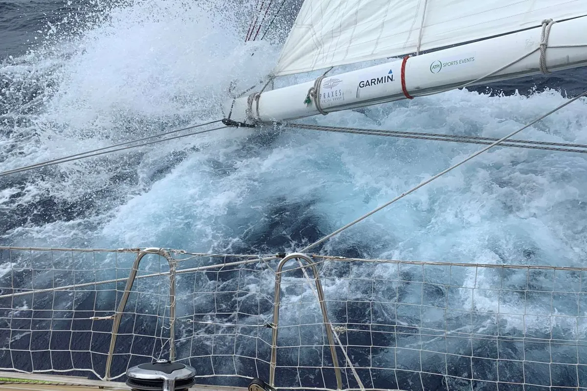 Speedy sailing conditions and swift sail changes for Clipper fleet