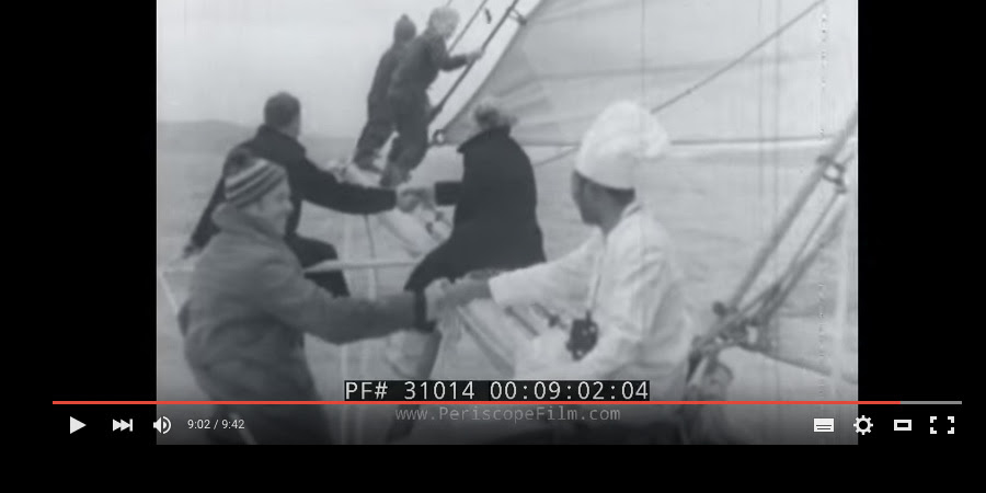 Old Footage: 1936. Voyage around Cape Horn by schooner Wanderbird
