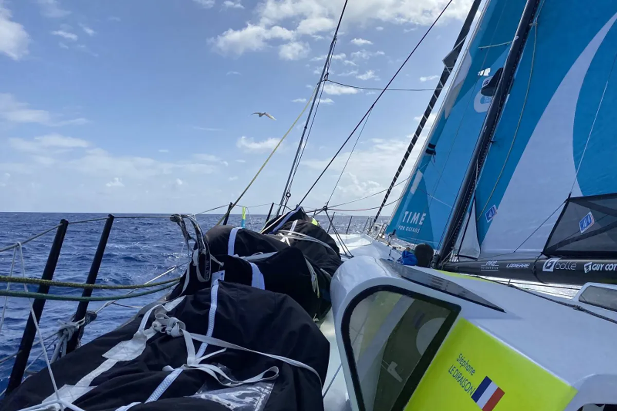 Vendee Globe top three plot best route down the South Atlantic