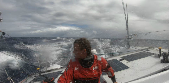 Succcess! Pip Hare has replaced her port rudder