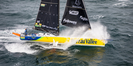 Charlie Dalin in control of a very tight three way fight