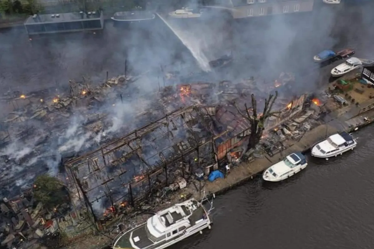 Fire consumes historic boathouses and vessels including Dunkirk Little Ship