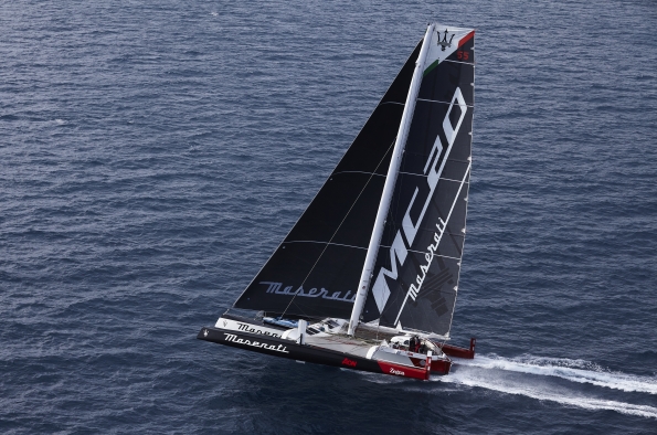 Maserati Multi 70 & Giovanni Soldini set original Fastnet course record