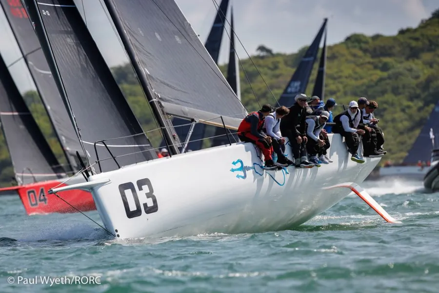 Ino XXX wins the Cowes Dinard St Malo Race King Edward VII Cup