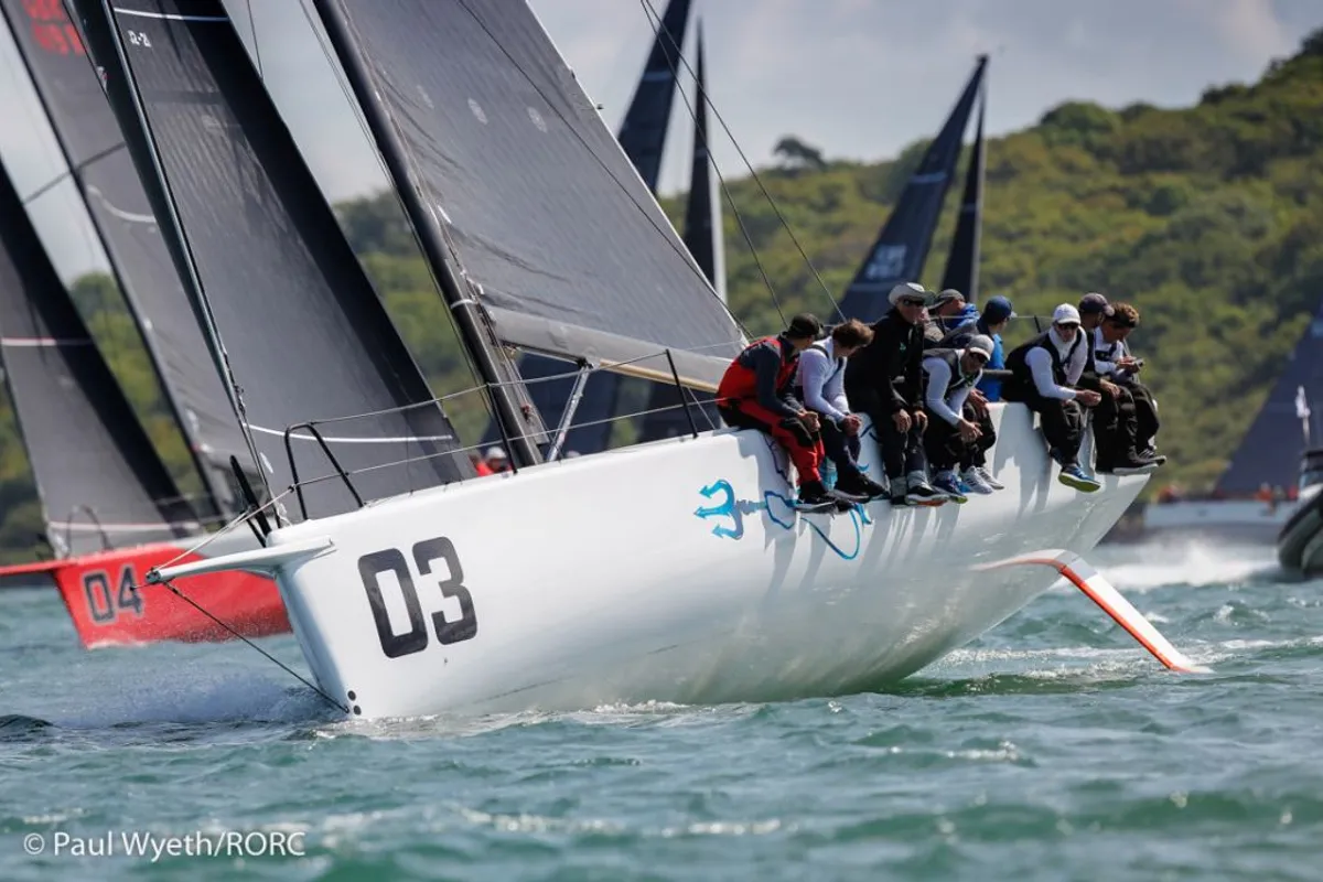 Ino XXX wins the Cowes Dinard St Malo Race King Edward VII Cup