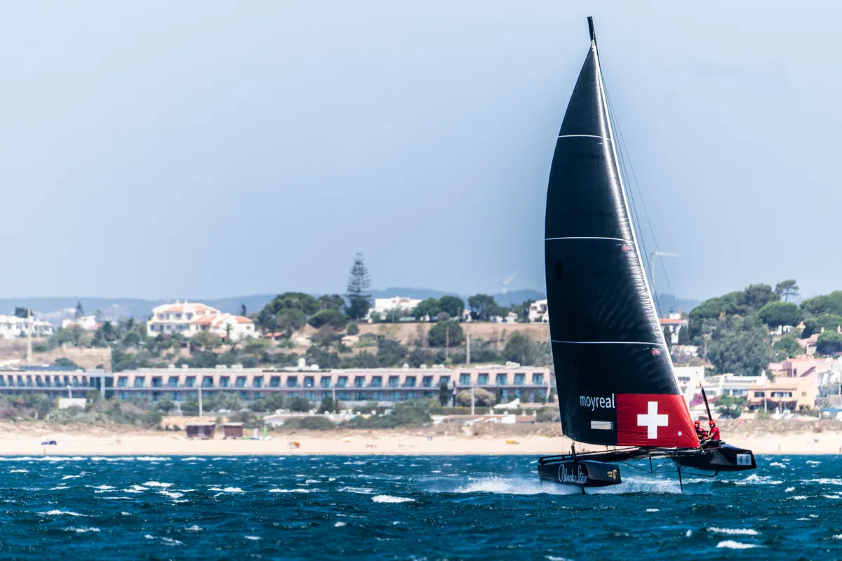 GC32 close on 40 knots at Lagos for Saturday sailing in Portugal