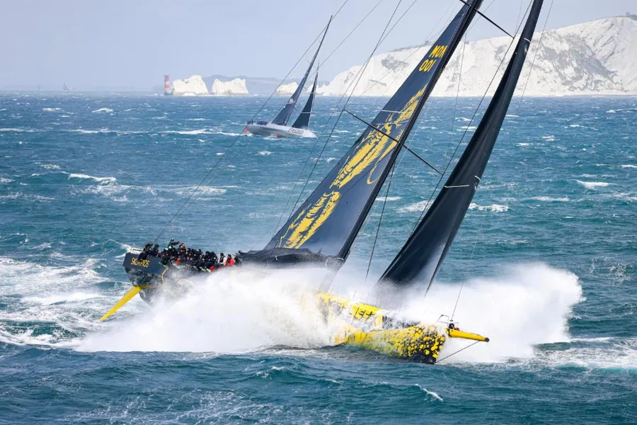 Lumpy Solent takes its toll as Rolex Fastnet Race gets underway