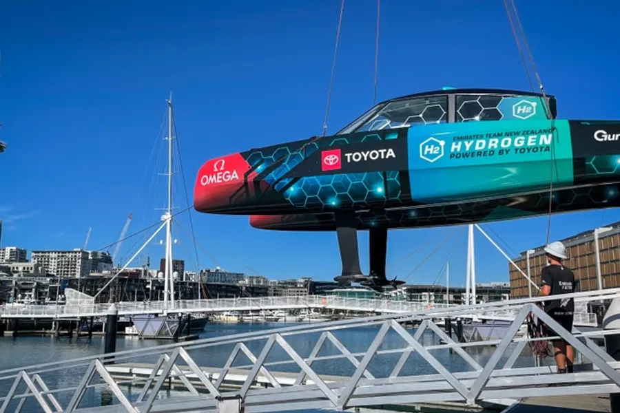 Emirates Team New Zealand Launch Prototype Hydrogen Powered Foiling Chase Boat