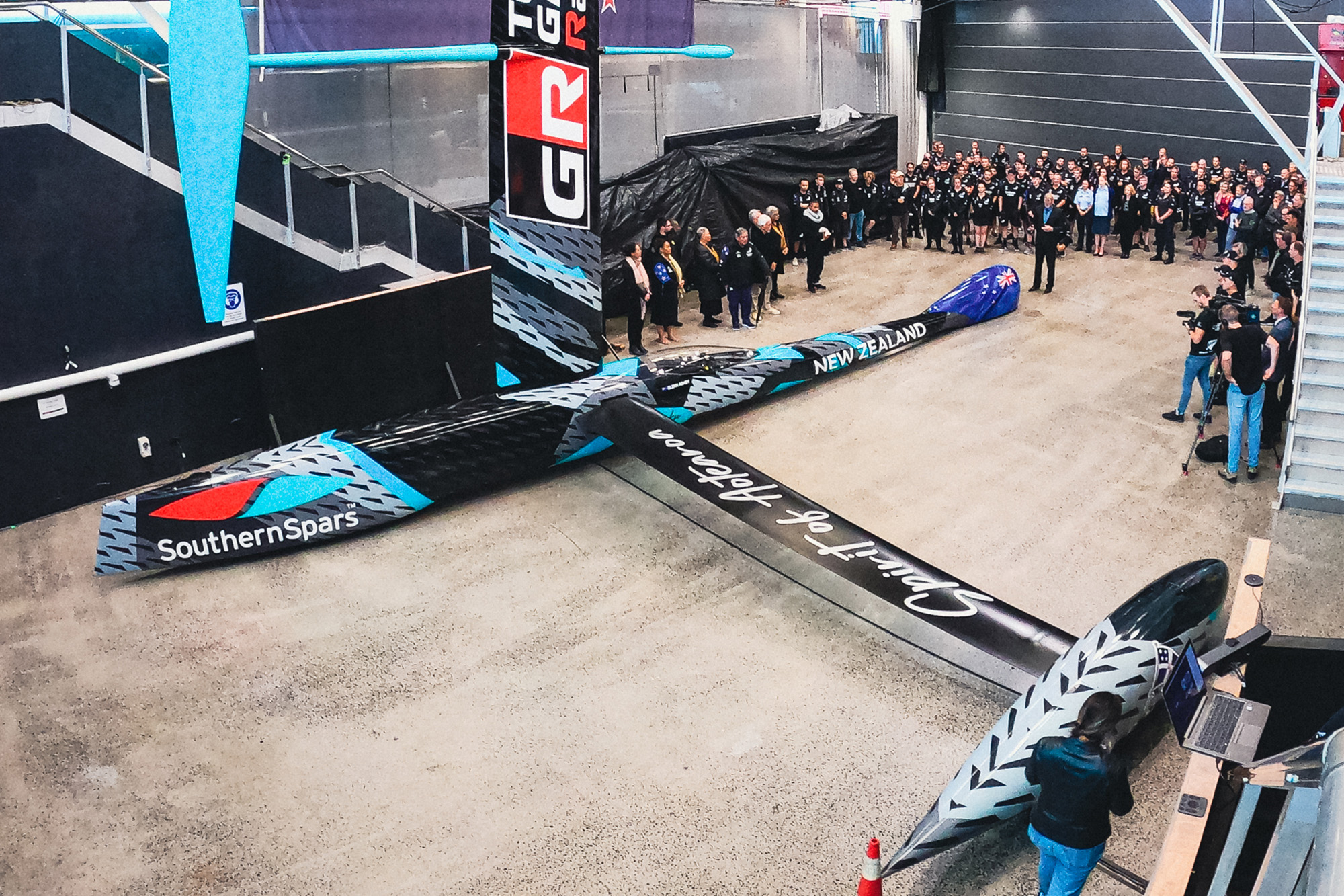 Emirates Team New Zealand land yacht ready to fly to World Record