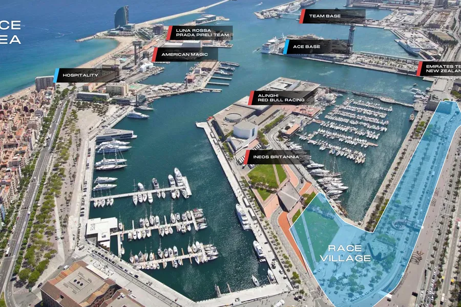 Race area and the race dates for the America’s Cup Match 2024