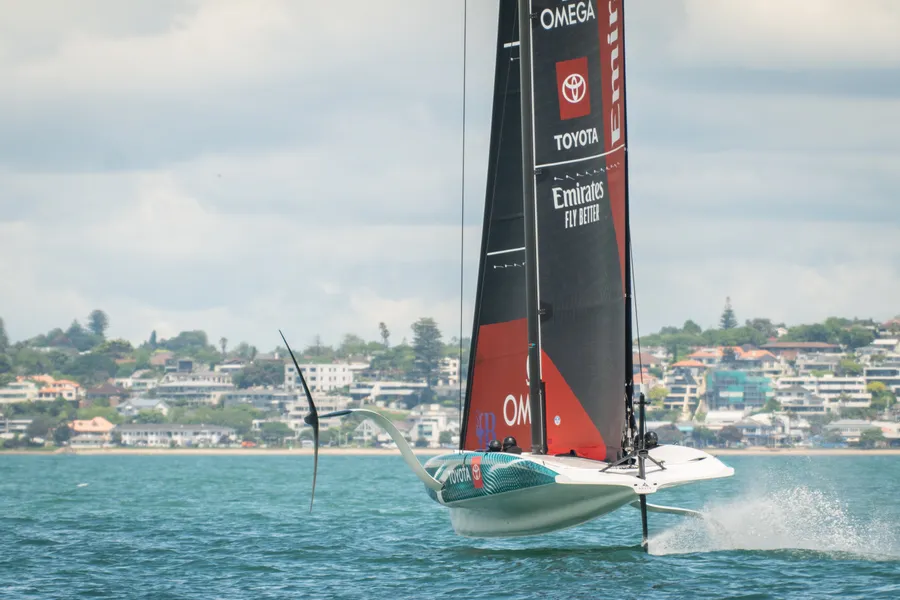 Emirates Team New Zealand are back on the water