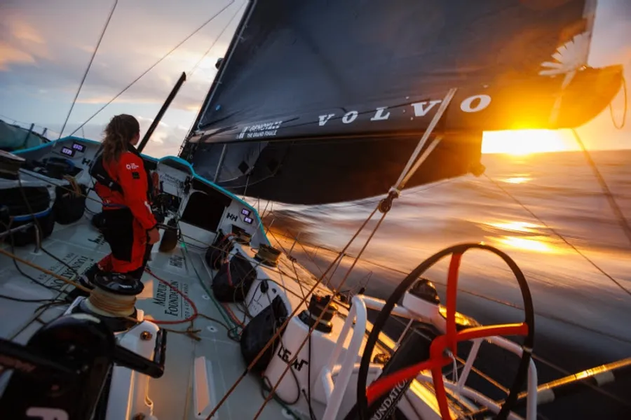 Cat and mouse battles at the head of both fleets in The Ocean Race
