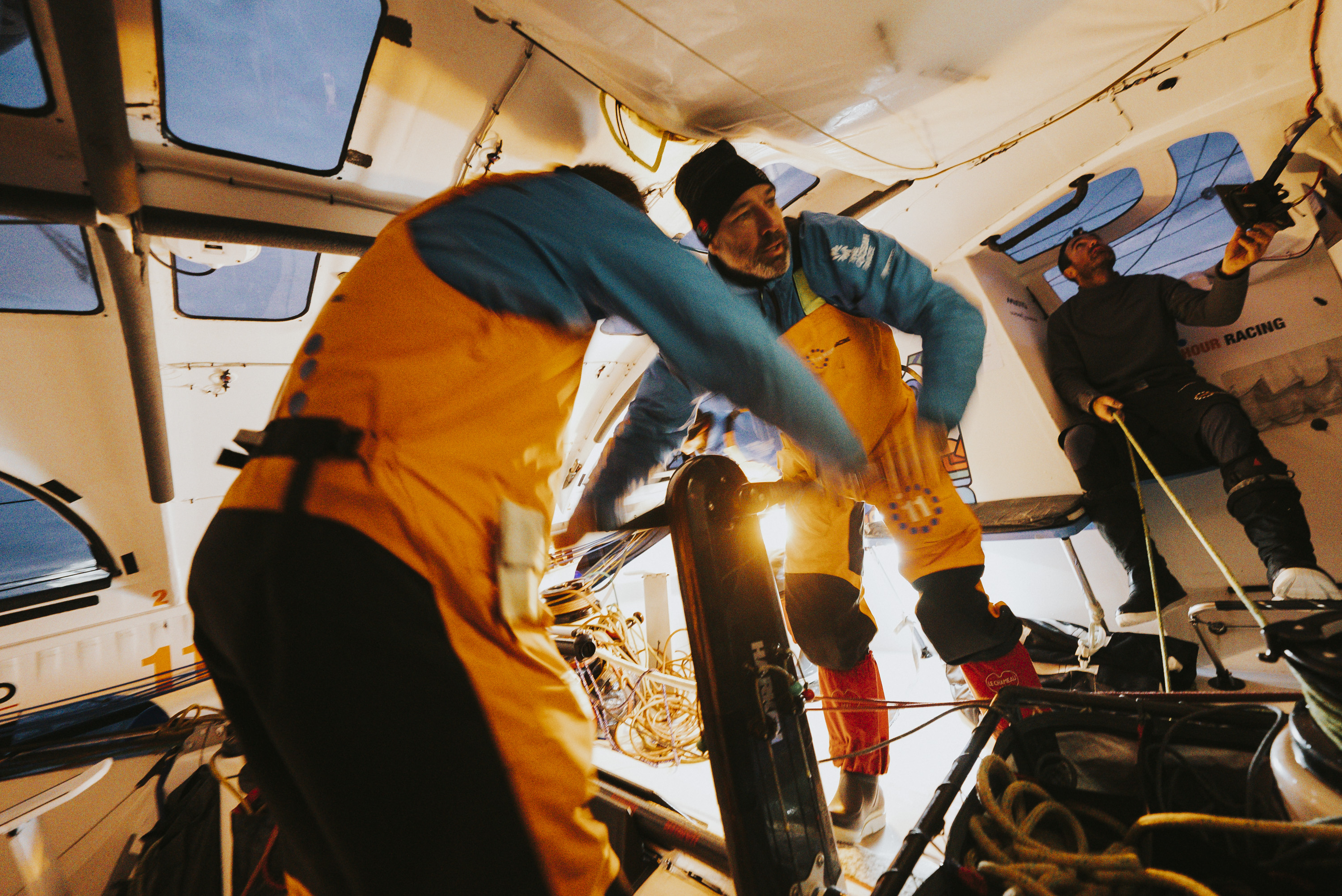Ocean Race teams racing along the ice limit