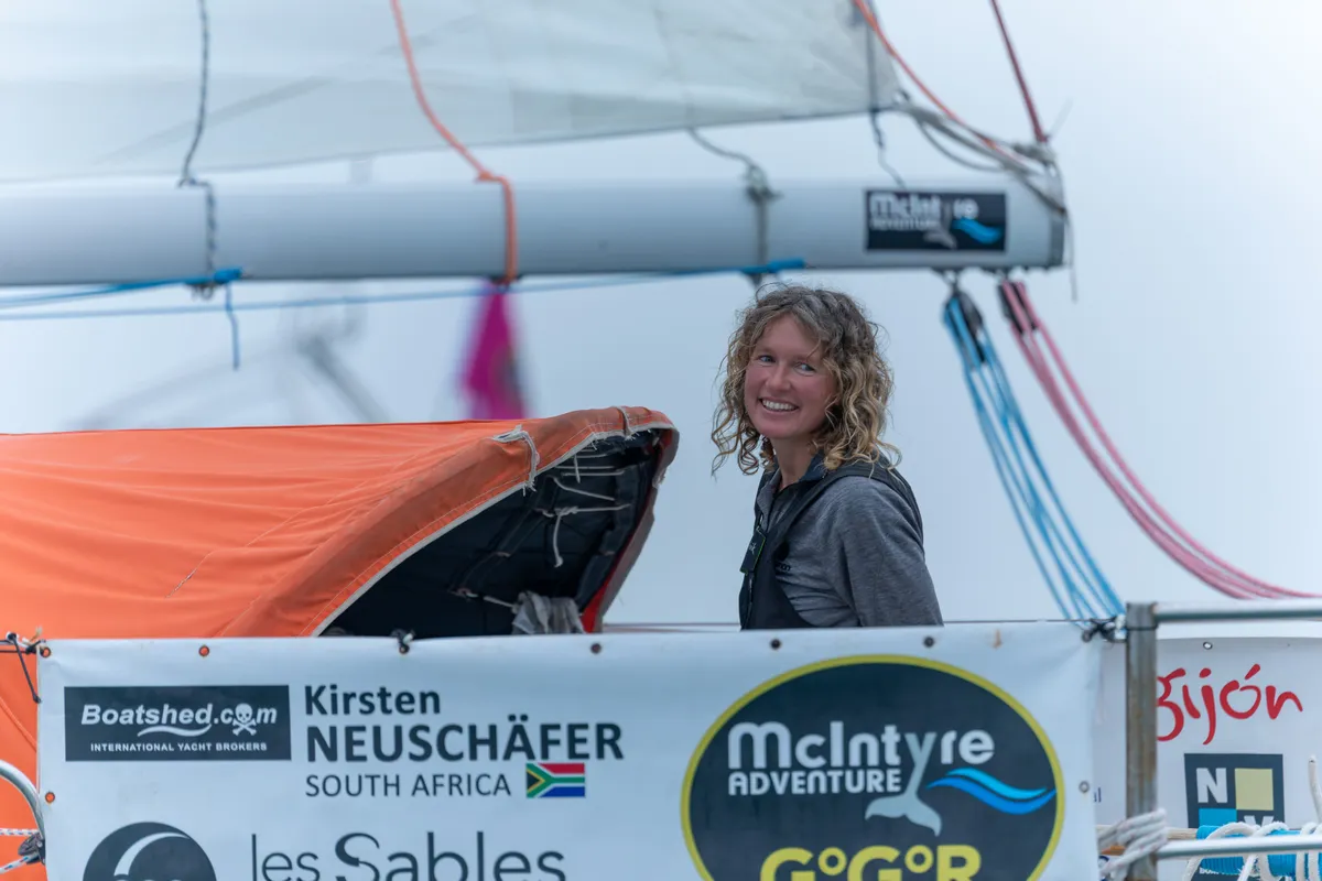 Kirsten Neuschäfer makes history; first woman to win a solo round-the-world race
