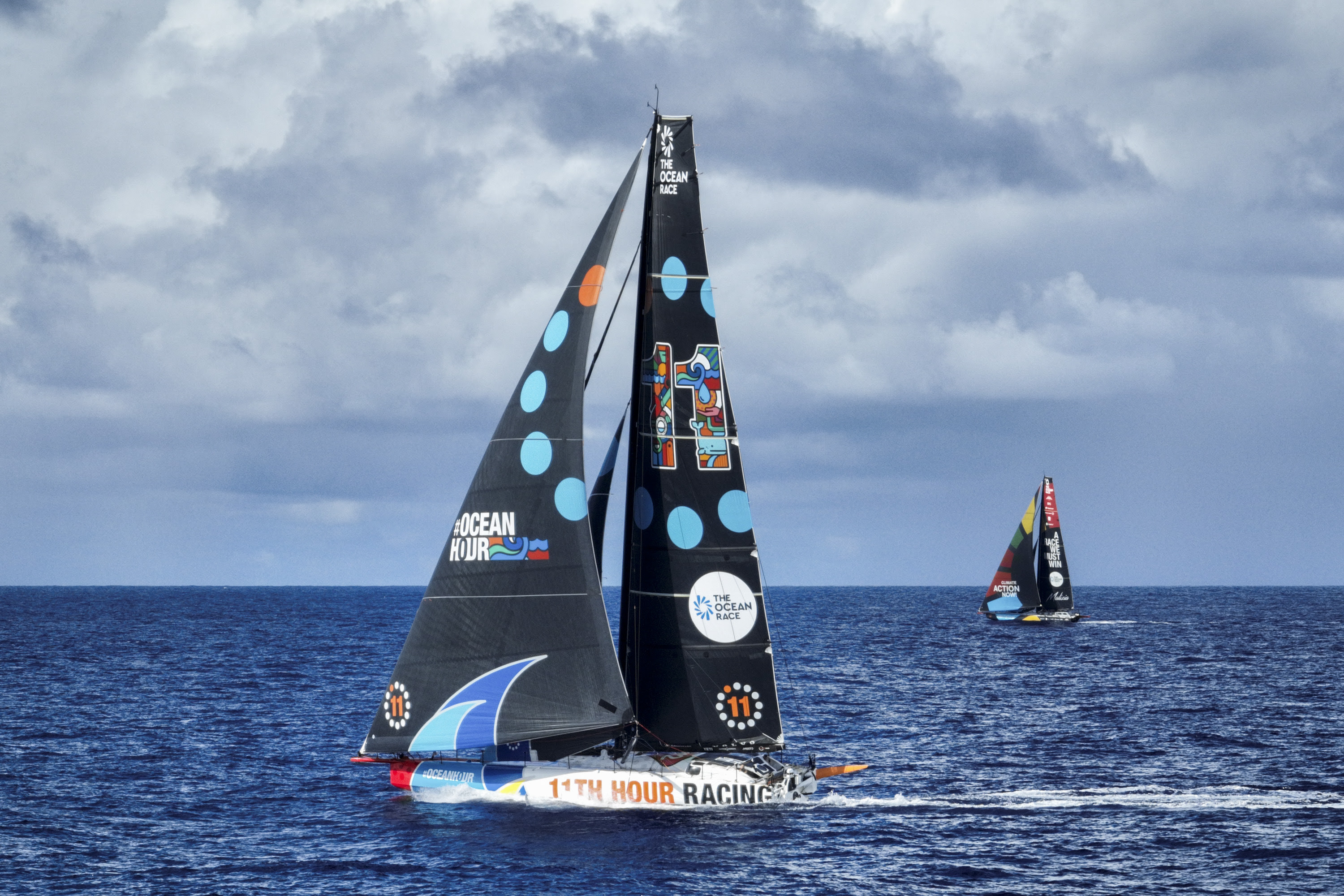 Ocean Race dogfight on the push north as the race closes up, video