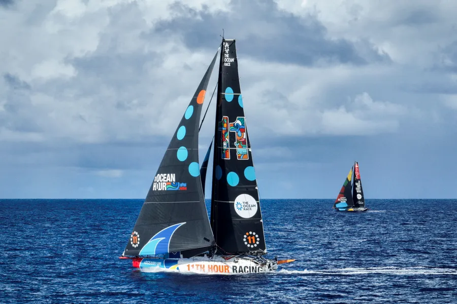 Ocean Race dogfight on the push north as the race closes up, video