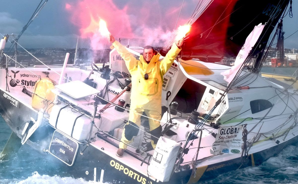Riccardo Tosetto sails home 4th in the Global Solo Challenge